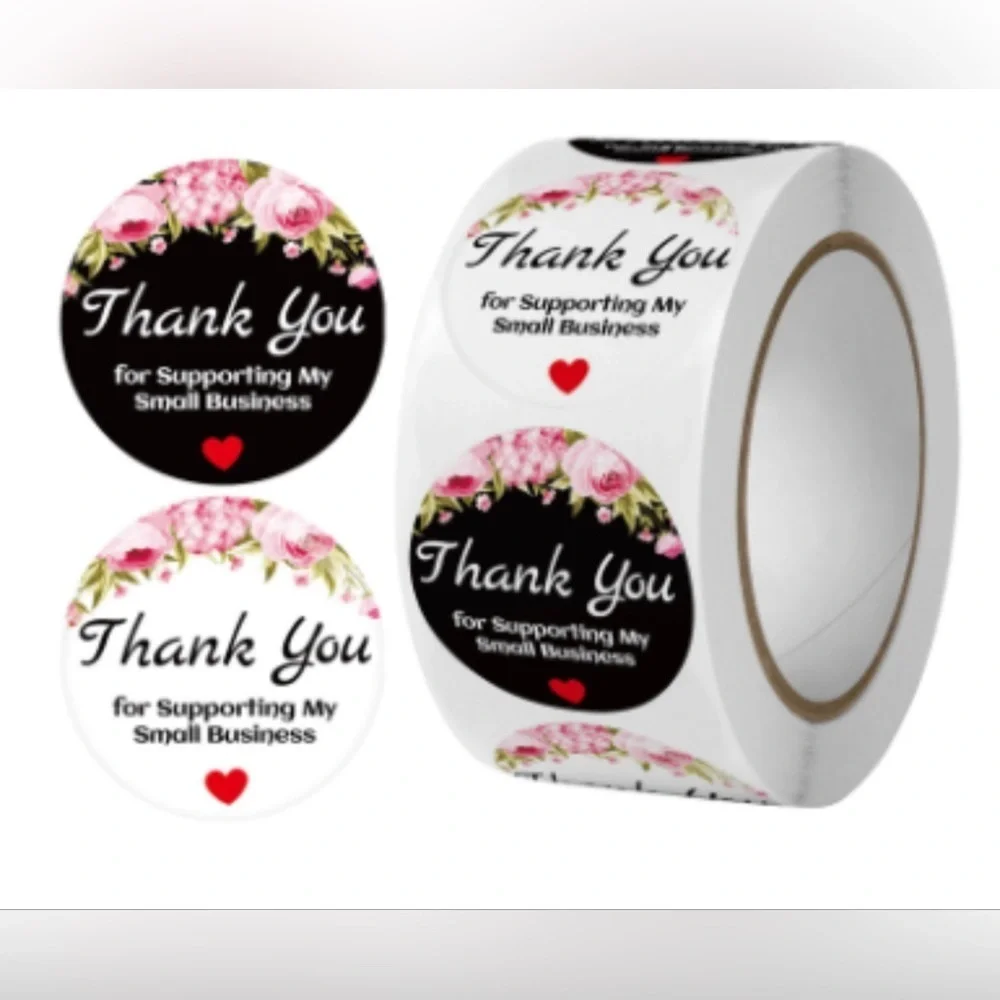 500 Pcs/Roll Thank You For Supporting My Small Business 1 Inch Gift Stickers..​​ - Picture 2 of 2
